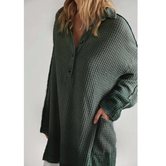 Final price ✨NWT Free People waffle sweater - Picture 1 of 6